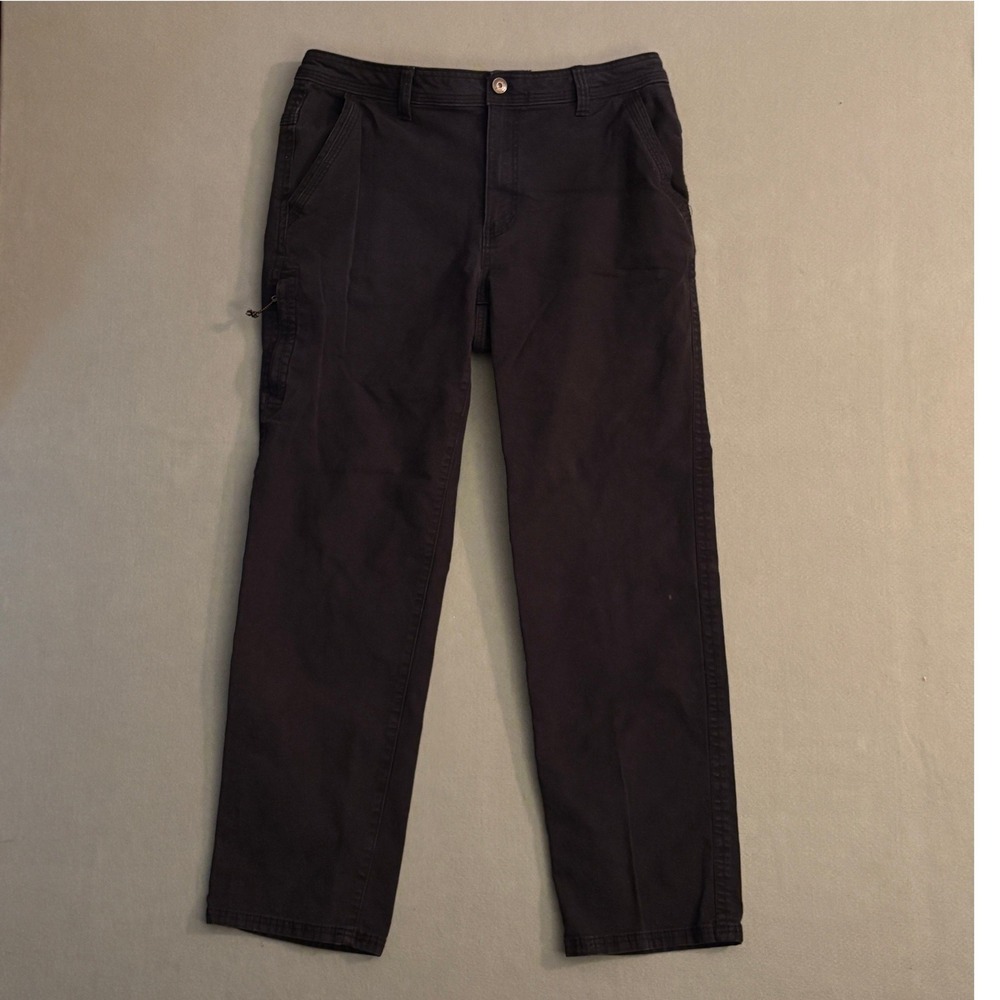 Legendary Outfitters Mens Canvas Cargo Pants Black 36x32 Straight Leg Work Pant